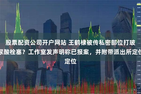 股票配资公司开户网站 王鹤棣被传私密部位打玻尿酸栓塞？工作室发声明称已报案，并附带派出所定位